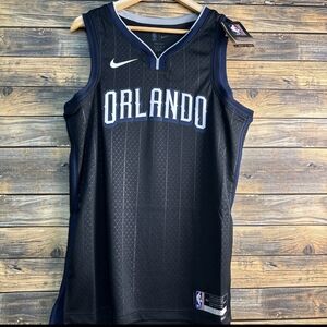 NBA City Edition Black Jersey with White and Blue Accents